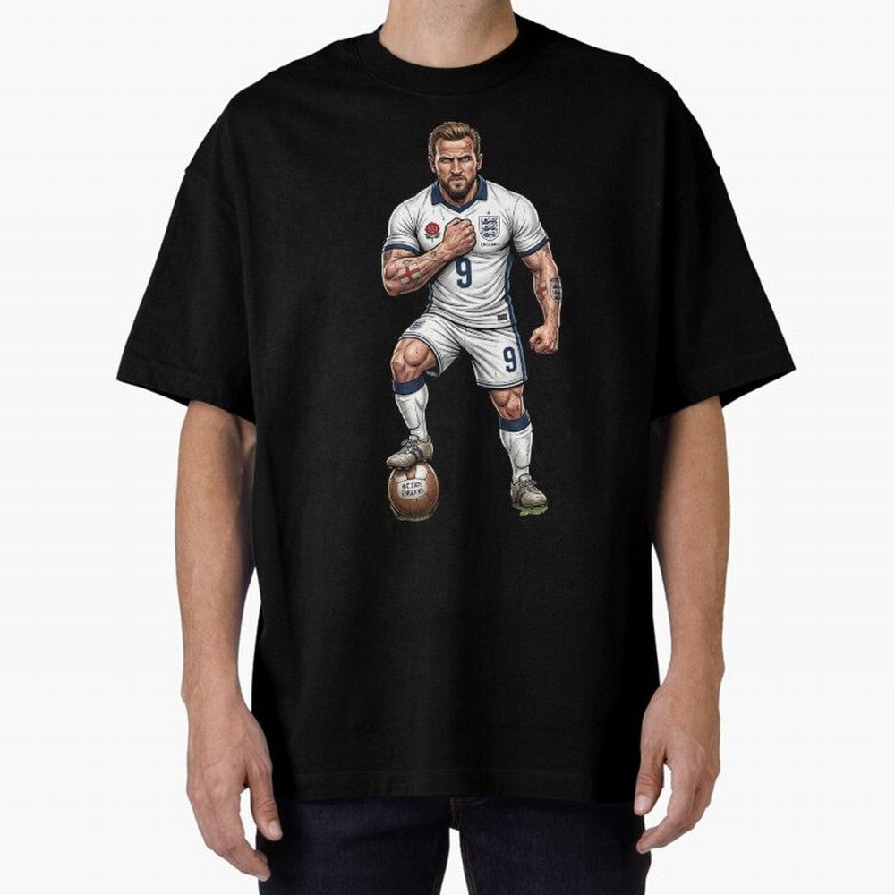 English Soccer Warrior Hyper-Realistic Poster Classic T-Shirt Relive Match Day Hype around FIFA World Cup 2026, Cristiano Ronaldo, Argentina, France and Brazil, Stadium Memories, Football Loyalty, International Chants and Championship Tradition;