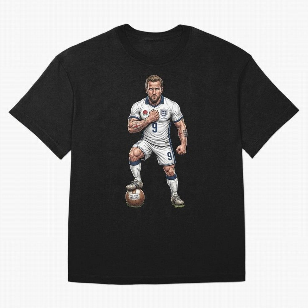 English Soccer Warrior Hyper-Realistic Poster Classic T-Shirt Relive Match Day Hype around FIFA World Cup 2026, Cristiano Ronaldo, Argentina, France and Brazil, Stadium Memories, Football Loyalty, International Chants and Championship Tradition;