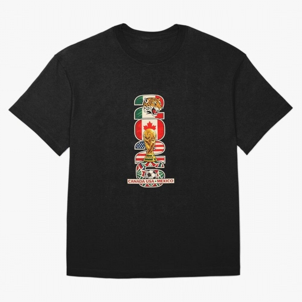 Vertical Host Nations Landmark Art Classic T-Shirt Celebrate Rivalries and Pride in the FIFA World Cup 2026 Journey through CR7 and Messi Highlights, Argentina, France and Brazil Pride, Retro Football Energy, Iconic Rivalries, Trophy Chase Drama