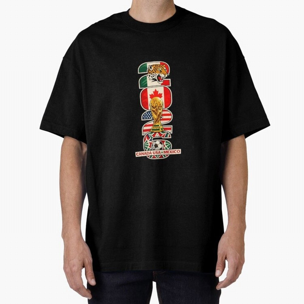 Vertical Host Nations Landmark Art Classic T-Shirt Celebrate Rivalries and Pride in the FIFA World Cup 2026 Journey through CR7 and Messi Highlights, Argentina, France and Brazil Pride, Retro Football Energy, Iconic Rivalries, Trophy Chase Drama