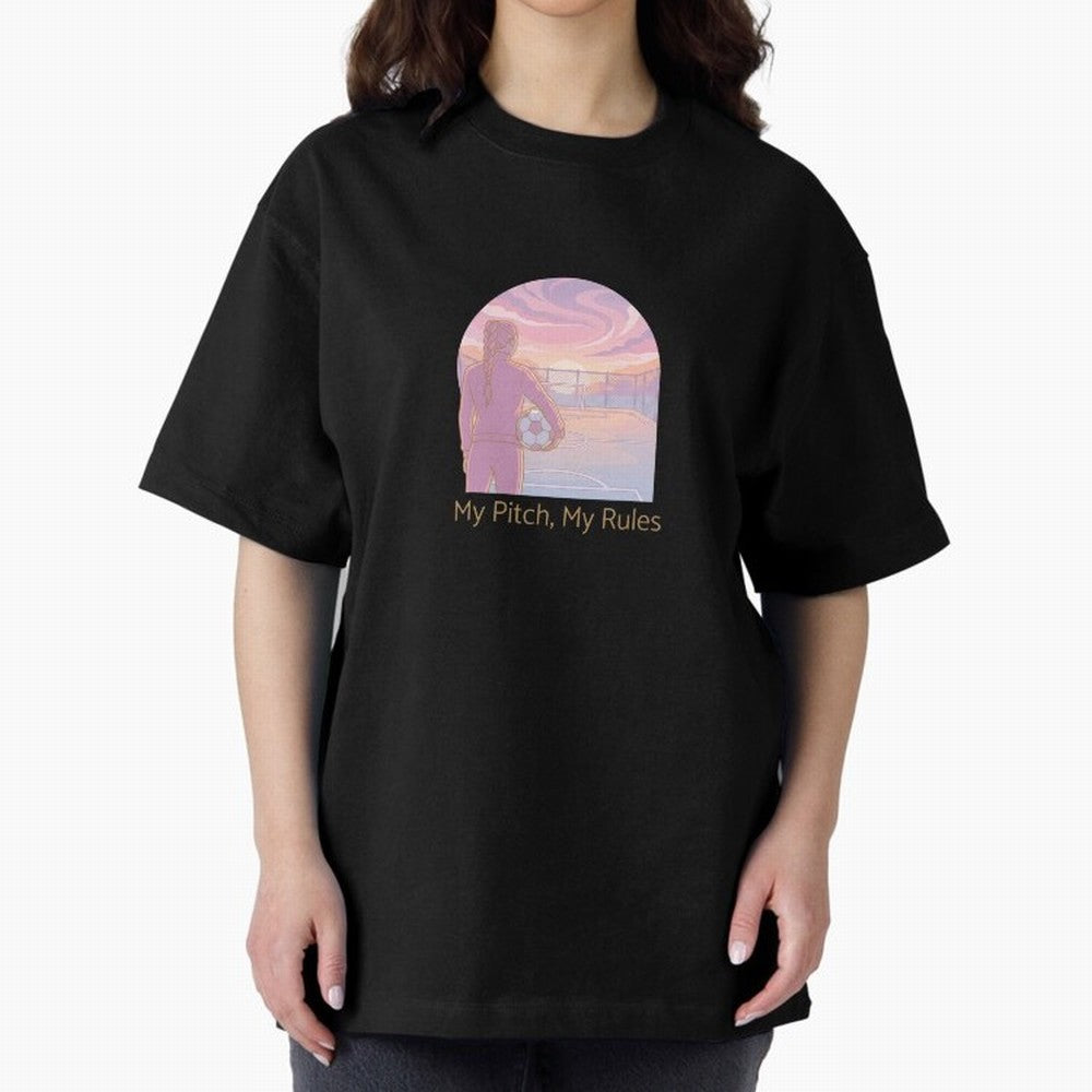 My Pitch My Rules Female Soccer Empowerment Classic T-Shirt Mark Global Football Passion for FIFA World Cup 2026, Featuring Haaland and Mbappe, France, Football History, Final Match Energy, Crowd Noise and Once in a Lifetime Moments; Perfect for