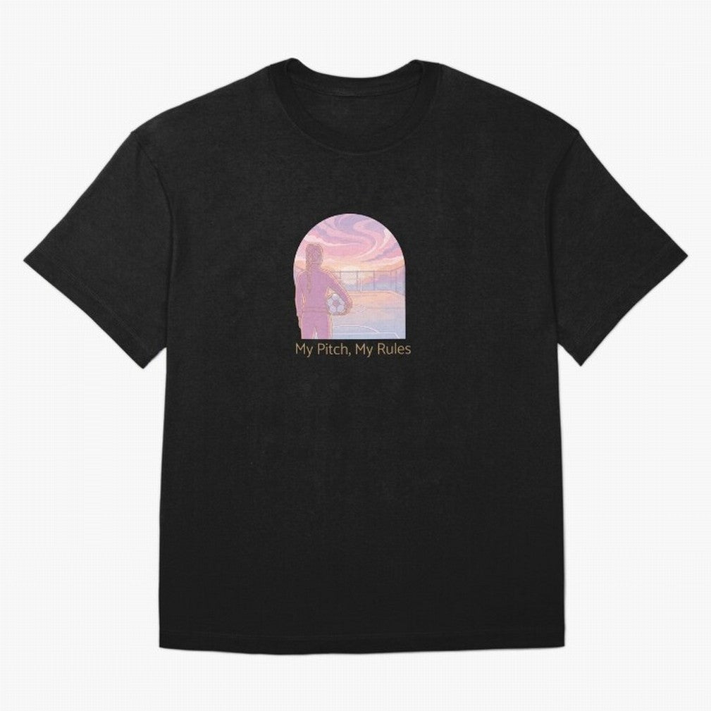 My Pitch My Rules Female Soccer Empowerment Classic T-Shirt Mark Global Football Passion for FIFA World Cup 2026, Featuring Haaland and Mbappe, France, Football History, Final Match Energy, Crowd Noise and Once in a Lifetime Moments; Perfect for