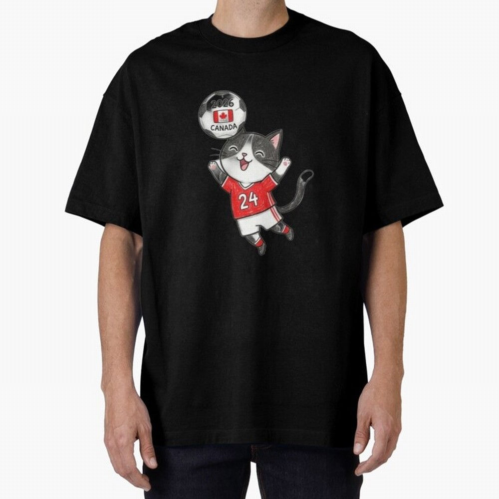 Canada Soccer Cat #24 - 2026 World Cup Celebration Classic T-Shirt Show Match Day Excitement for the FIFA World Cup 2026 Group Stage Journey through Messi, Neymar and Mbappe Highlights, Brazil, Portugal and Argentina Pride, Game Day Rituals,