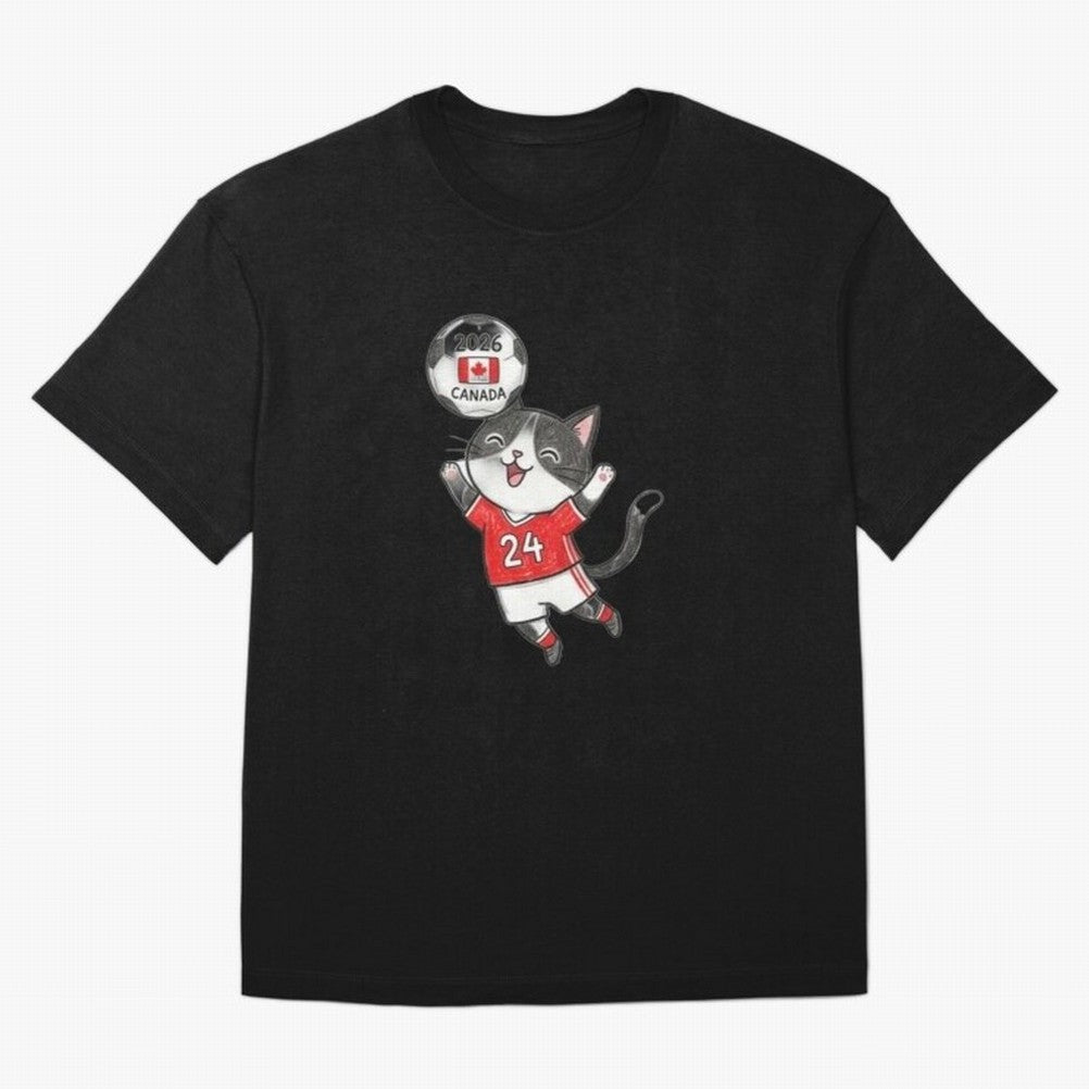 Canada Soccer Cat #24 - 2026 World Cup Celebration Classic T-Shirt Show Match Day Excitement for the FIFA World Cup 2026 Group Stage Journey through Messi, Neymar and Mbappe Highlights, Brazil, Portugal and Argentina Pride, Game Day Rituals,