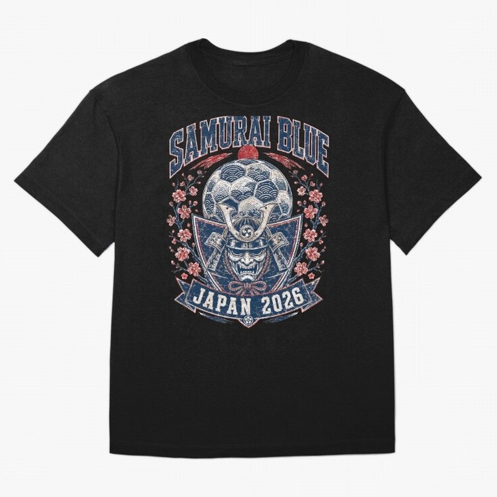 Samurai Blue Japan 2026 World Cup Soccer T-Shirt Classic T-Shirt Step into FIFA World Cup 2026 USA Canada Mexico Spirit, Filled with Portugal, Spain and Germany, Messi and Cristiano Ronaldo, Football Festival Excitement, Trophy Ambitions, Country