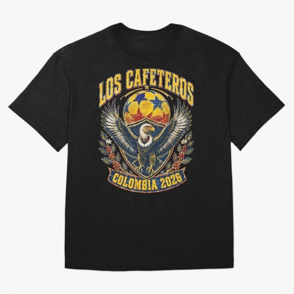 Los Cafeteros Colombia 2026 World Cup Soccer T-Shirt Classic T-Shirt Celebrate Every Goal in Global Football Passion for FIFA World Cup 2026, Filled with Messi, Neymar and Mbappe, France, Game Day Rituals, Football Legends, Country Pride and the