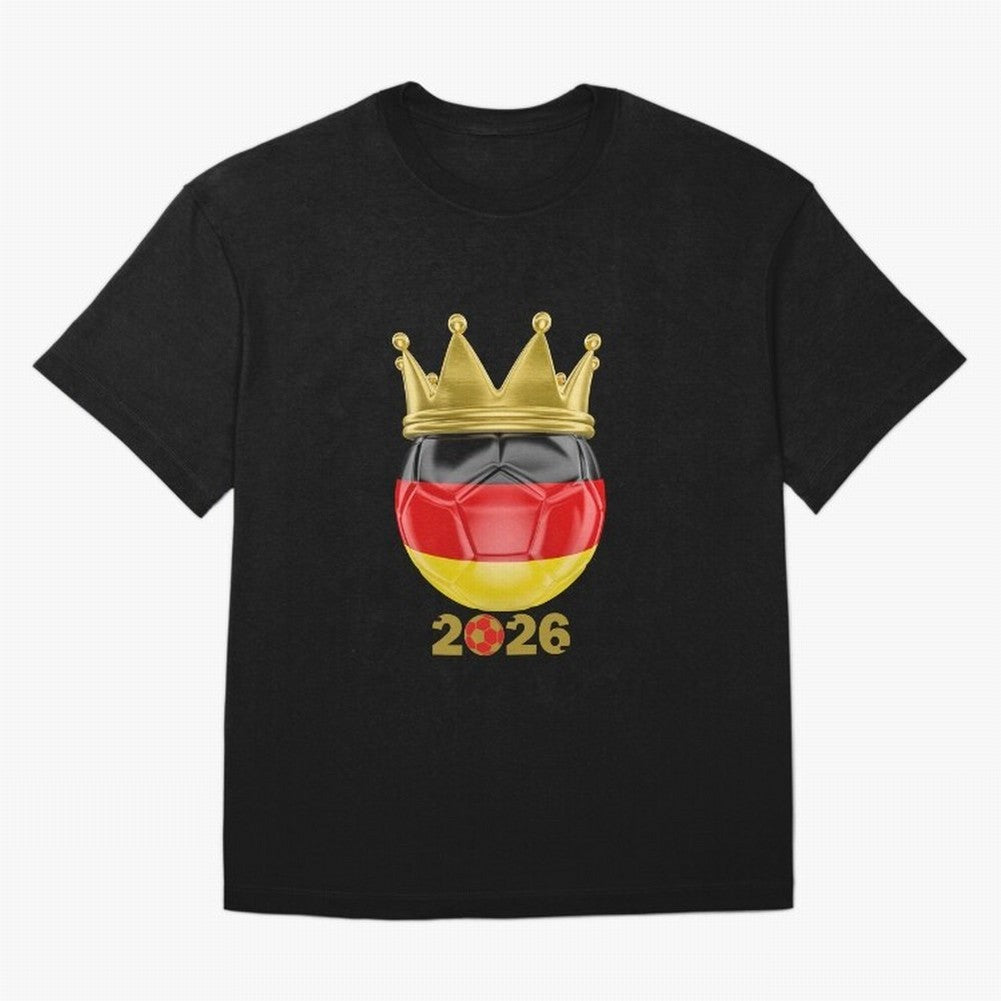Germany Football Champion Crown 2026 Classic T-Shirt Relive the Noise and Pride of the FIFA World Cup 2026 USA Canada Mexico Journey through Cristiano Ronaldo Highlights, England and Germany Pride, Tournament Hype, Historic Matchups, Family Viewing