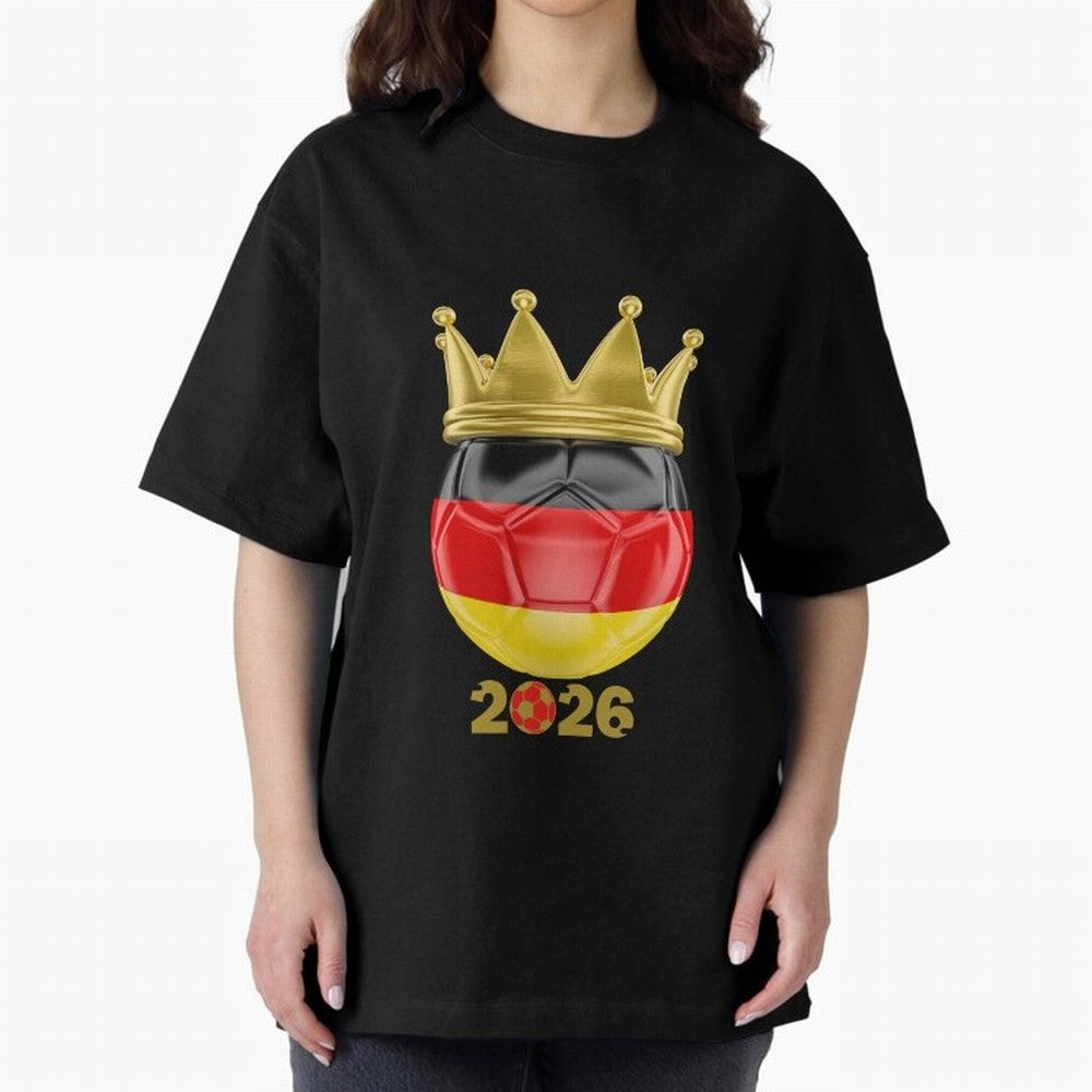 Germany Football Champion Crown 2026 Classic T-Shirt Relive the Noise and Pride of the FIFA World Cup 2026 USA Canada Mexico Journey through Cristiano Ronaldo Highlights, England and Germany Pride, Tournament Hype, Historic Matchups, Family Viewing