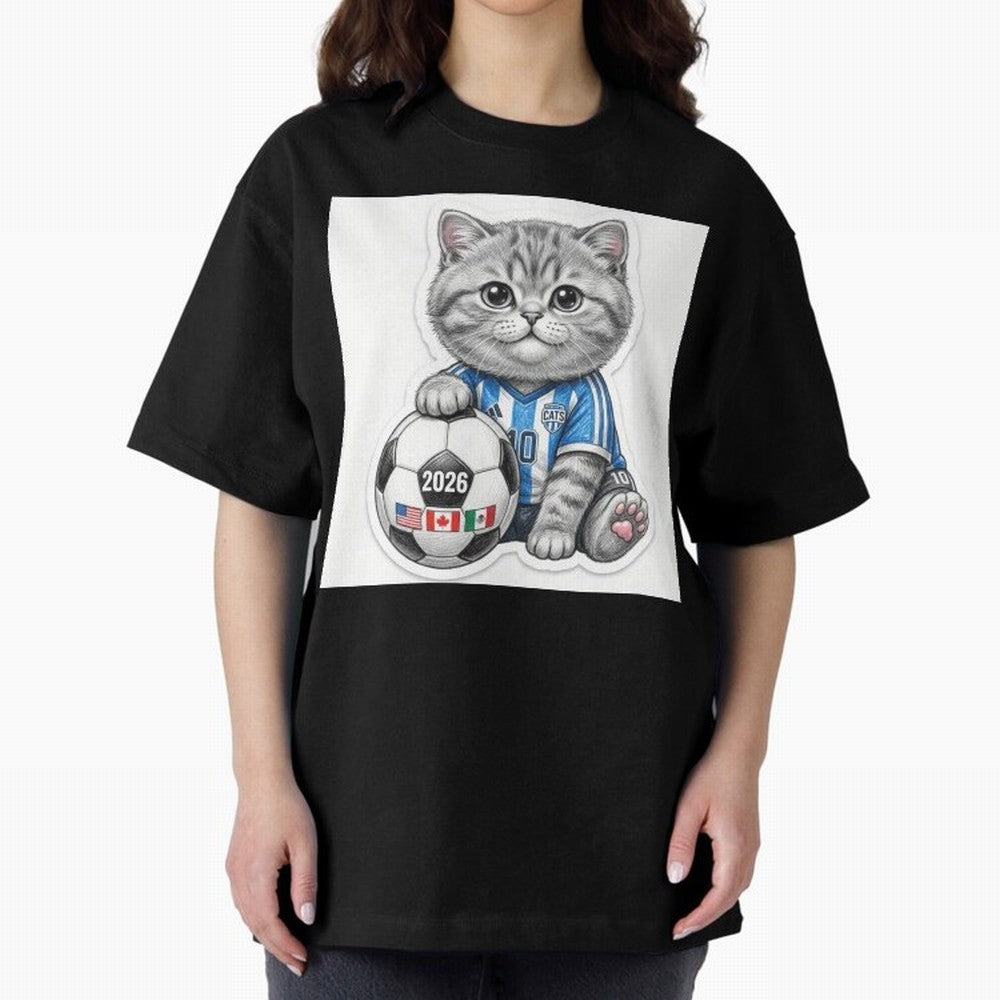 Cute Soccer Kitten #10 - FIFA 2026 World Cup Fan Art Classic T-Shirt Show Support during FIFA World Cup 2026 Group Stage for Fans of Messi, Neymar and Mbappe and Brazil, Bringing Championship Spirit, Famous Goals, Roaring Crowds and International