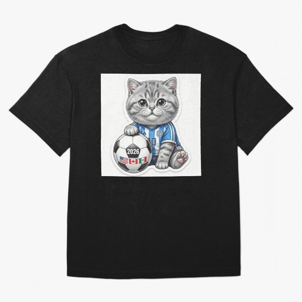 Cute Soccer Kitten #10 - FIFA 2026 World Cup Fan Art Classic T-Shirt Show Support during FIFA World Cup 2026 Group Stage for Fans of Messi, Neymar and Mbappe and Brazil, Bringing Championship Spirit, Famous Goals, Roaring Crowds and International