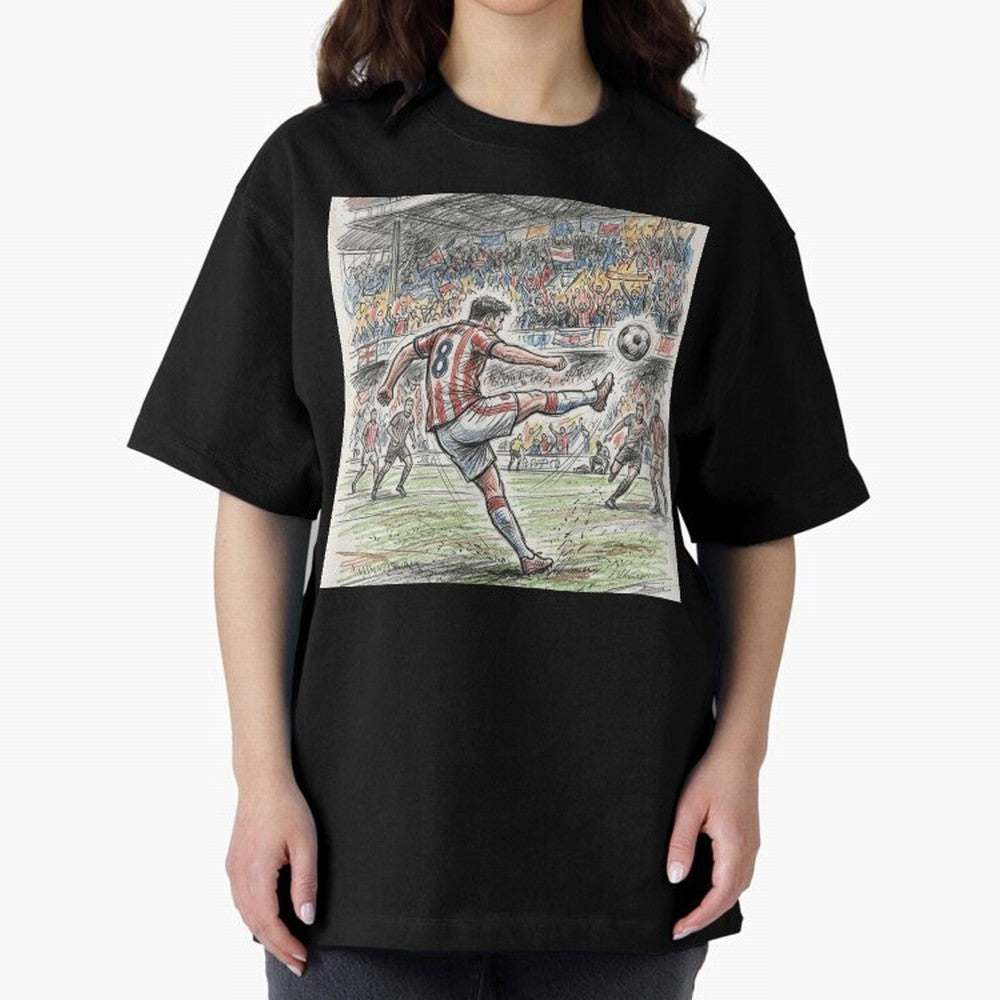 The Decisive Goal - Player #8 Stadium Action Illustration Classic T-Shirt Turn Every Weekend Toward FIFA World Cup 2026 USA Canada Mexico Centered on Haaland and Mbappe, Germany Energy, Football Festival Excitement, Trophy Ambitions, Country