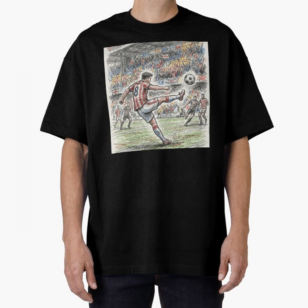 The Decisive Goal - Player #8 Stadium Action Illustration Classic T-Shirt Turn Every Weekend Toward FIFA World Cup 2026 USA Canada Mexico Centered on Haaland and Mbappe, Germany Energy, Football Festival Excitement, Trophy Ambitions, Country