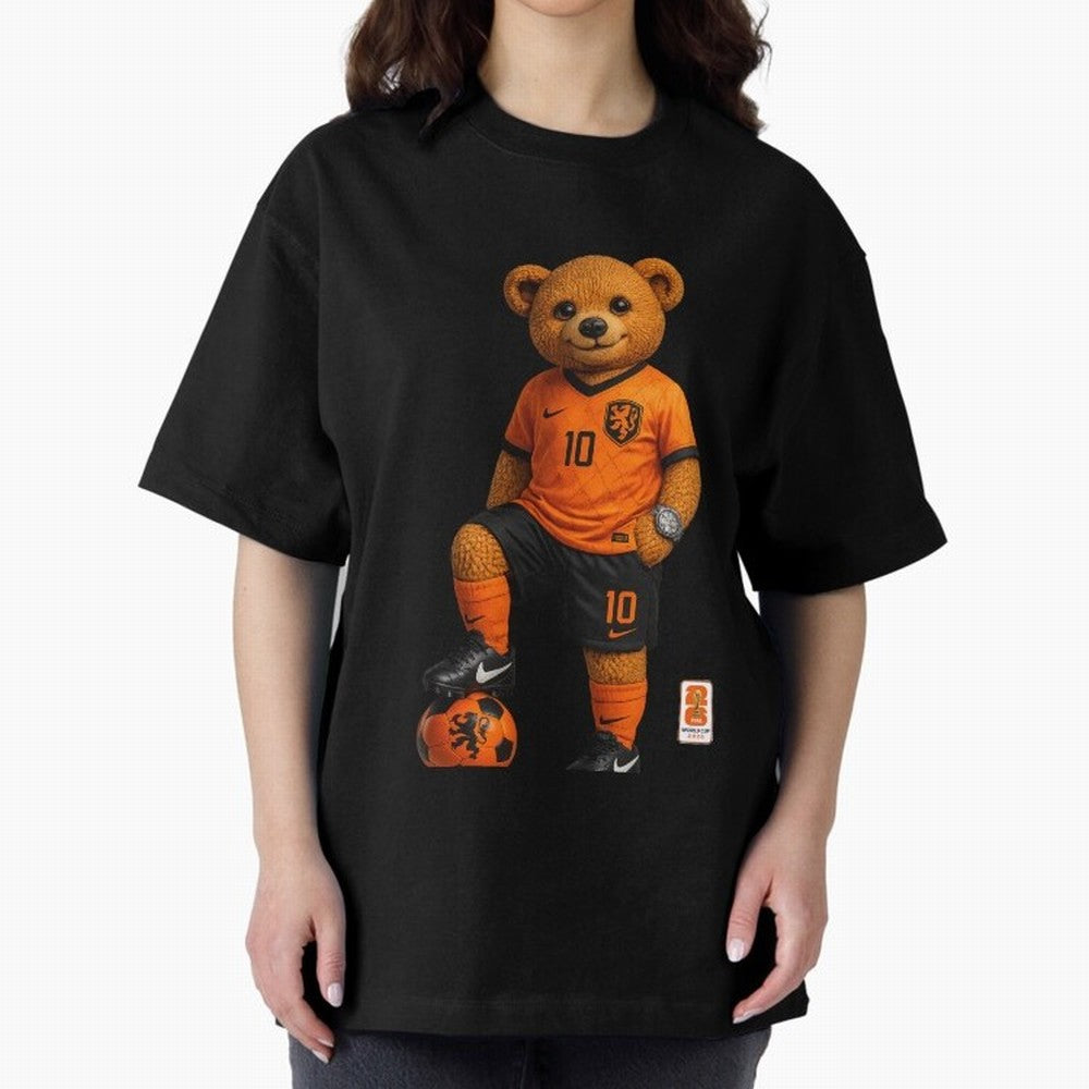 Netherlands Soccer Bear World Cup Teddy Bear Classic T-Shirt Represent the Passion of FIFA World Cup 2026 USA Canada Mexico Spirit, Highlighting Netherlands, Haaland and Mbappe, Goal Celebration Energy, Supporter Heritage, Football Icons and