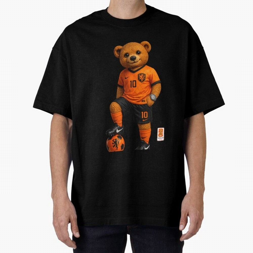 Netherlands Soccer Bear World Cup Teddy Bear Classic T-Shirt Represent the Passion of FIFA World Cup 2026 USA Canada Mexico Spirit, Highlighting Netherlands, Haaland and Mbappe, Goal Celebration Energy, Supporter Heritage, Football Icons and