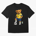 Brazil Soccer Bear World Cup Teddy Bear Classic T-Shirt Live for the Drama of FIFA World Cup 2026 USA Canada Mexico Spirit, Inspired by Argentina, France and Brazil, CR7 and Messi, Retro Football Energy, Iconic Rivalries, Trophy Chase Drama and