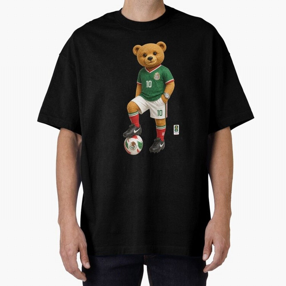 Mexico Soccer Bear World Cup Teddy Bear Classic T-Shirt Build Match Day Hype around FIFA World Cup 2026 USA Canada Mexico, Mbappe and Neymar, Germany, Football Festival Excitement, Trophy Ambitions, Country Rivalries and Star Player Buzz; Built for
