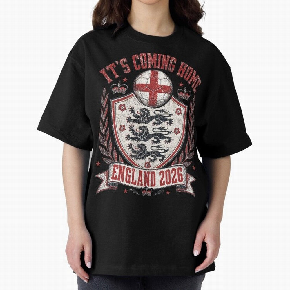 It's Coming Home England 2026 World Cup Soccer T-Shirt Classic T-Shirt Turn Up for FIFA World Cup 2026 Group Stage Capturing Neymar, Spain and Netherlands Energy, Soccer Culture, Superstar Moments, National Team Dreams and Competitive Fire; Ideal