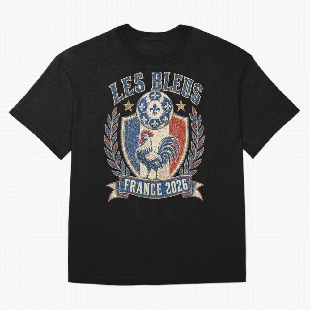 Les Bleus France 2026 World Cup Soccer T-Shirt Classic T-Shirt Cheer for FIFA World Cup 2026 Group Stage Highlighting Cristiano Ronaldo, Haaland and CR7, France Energy, Champion Mindset, Group Stage Buzz, Knockout Tension and Passionate Fan