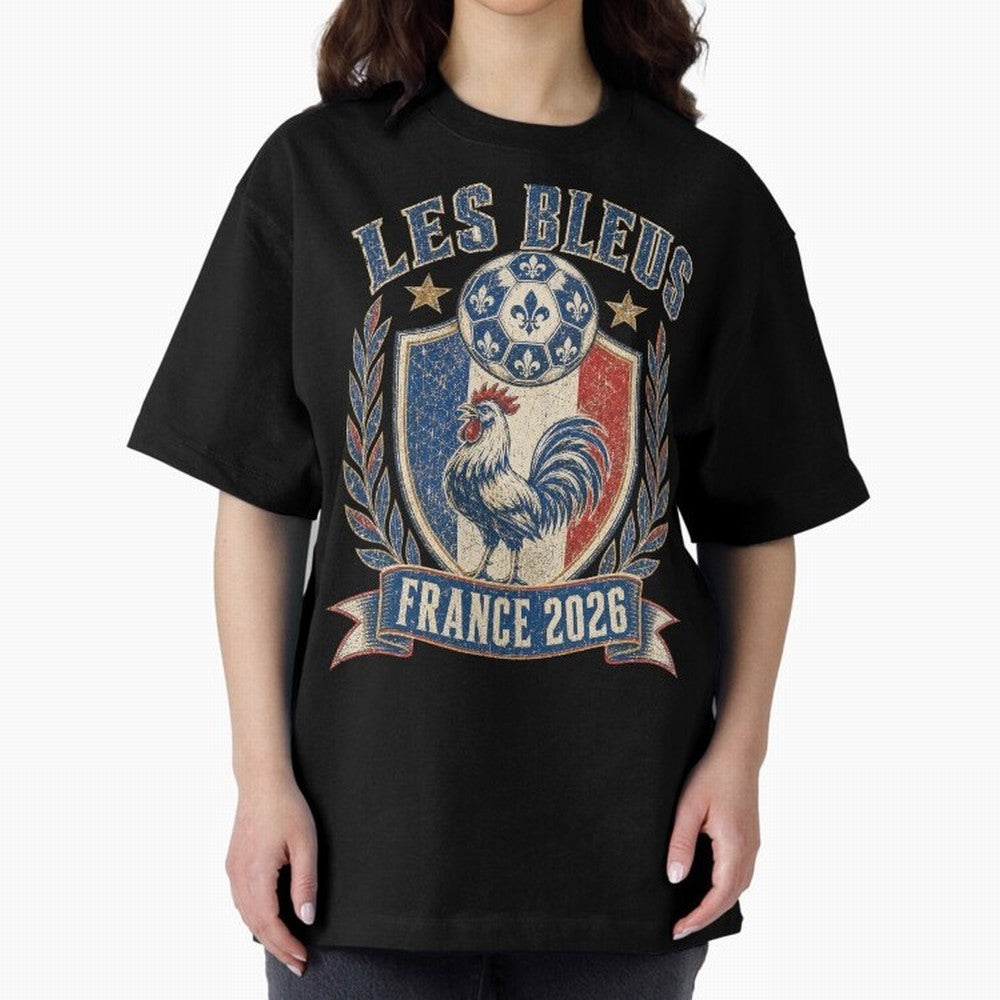 Les Bleus France 2026 World Cup Soccer T-Shirt Classic T-Shirt Cheer for FIFA World Cup 2026 Group Stage Highlighting Cristiano Ronaldo, Haaland and CR7, France Energy, Champion Mindset, Group Stage Buzz, Knockout Tension and Passionate Fan