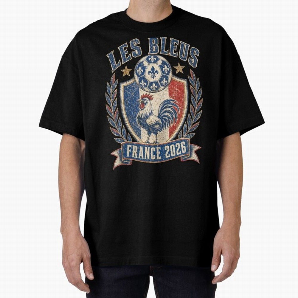 Les Bleus France 2026 World Cup Soccer T-Shirt Classic T-Shirt Cheer for FIFA World Cup 2026 Group Stage Highlighting Cristiano Ronaldo, Haaland and CR7, France Energy, Champion Mindset, Group Stage Buzz, Knockout Tension and Passionate Fan