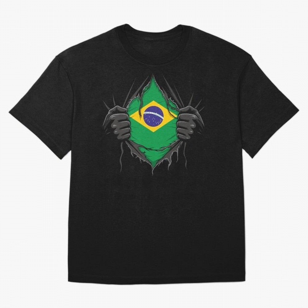 Brazil Flag - National Team Fans Classic T-Shirt Bring Legendary Rivalry Energy to the FIFA World Cup 2026 Journey through Mbappe Highlights, England Pride, Worldwide Fan Energy, Dramatic Goals, Stadium Lights and Championship Celebrations; Made
