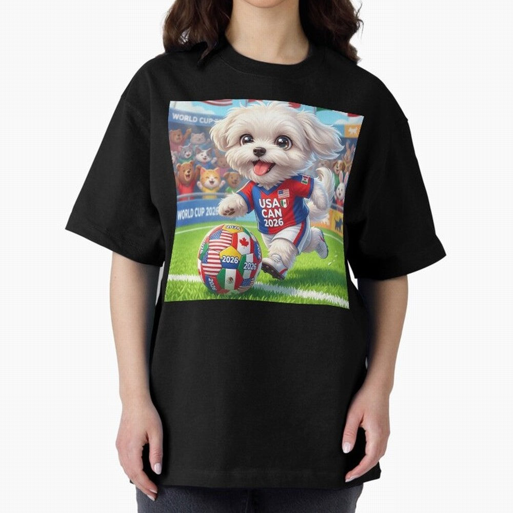 Cute Maltese Soccer Star - FIFA 2026 World Cup Edition Classic T-Shirt Honor Champions and Dreams in FIFA World Cup 2026 Group Stage with Cristiano Ronaldo, Haaland and CR7, Portugal Energy, Retro Football Energy, Iconic Rivalries, Trophy Chase