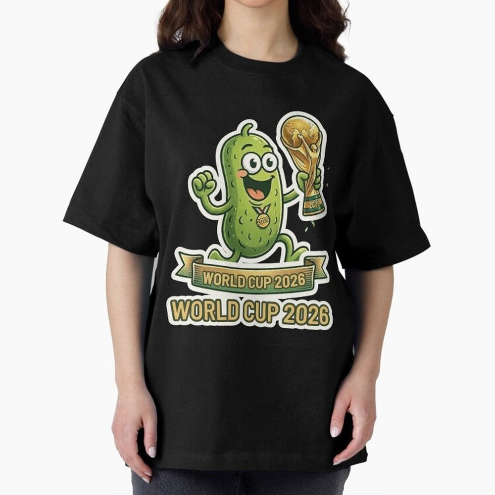World Cup 2026 Pickle Champion Shirt ¨C Funny Soccer Pickle Mascot Holding Trophy, Cute Football Cartoon Design for Fans Sticker Mug Classic T-Shirt Represent Fans Who Live for FIFA World Cup 2026 Group Stage for Fans of Haaland and Mbappe and