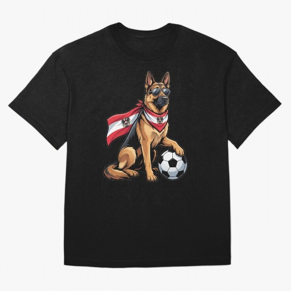 Austrian football dog Classic T-Shirt Make Game Day About Global Football Passion for FIFA World Cup 2026, with Messi and Cristiano Ronaldo, Netherlands, Tournament Hype, Historic Matchups, Family Viewing Parties and Global Sports Pride; Created