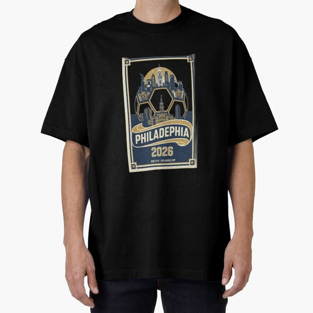 Philadelphia 2026 ¨C Vintage Soccer Host City Tee Classic T-Shirt Celebrate National Team Dreams in FIFA World Cup 2026 for Fans of CR7 and Spain and Netherlands, Bringing Football Passion, Legendary Performances, Festival Vibes and Supporter