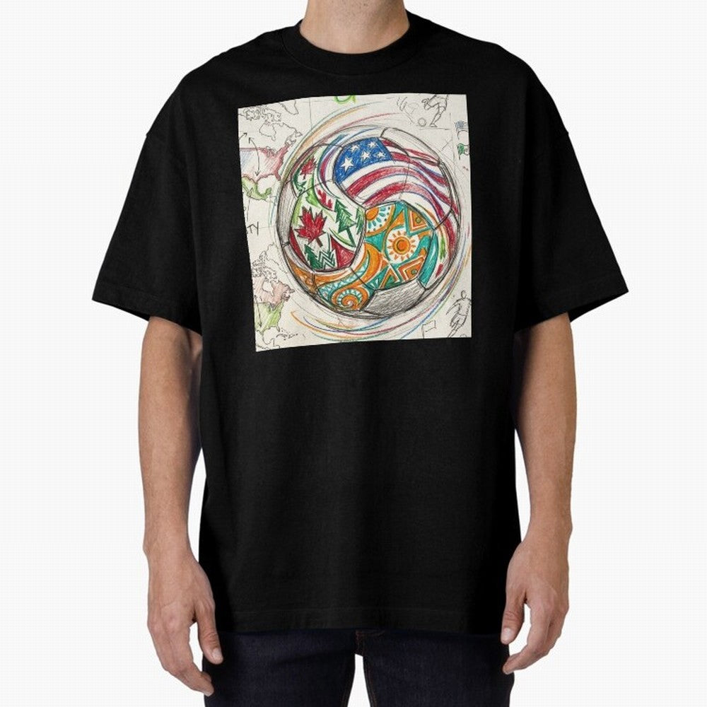 FIFA 2026 World Cup Unity Ball - Hand-Drawn Host Nations Art Classic T-Shirt Support Your Favorite Stars during Match Day Hype around FIFA World Cup 2026, Messi, CR7 and Mbappe, Argentina, Fan Favorite Moments, National Team Passion, Big Match