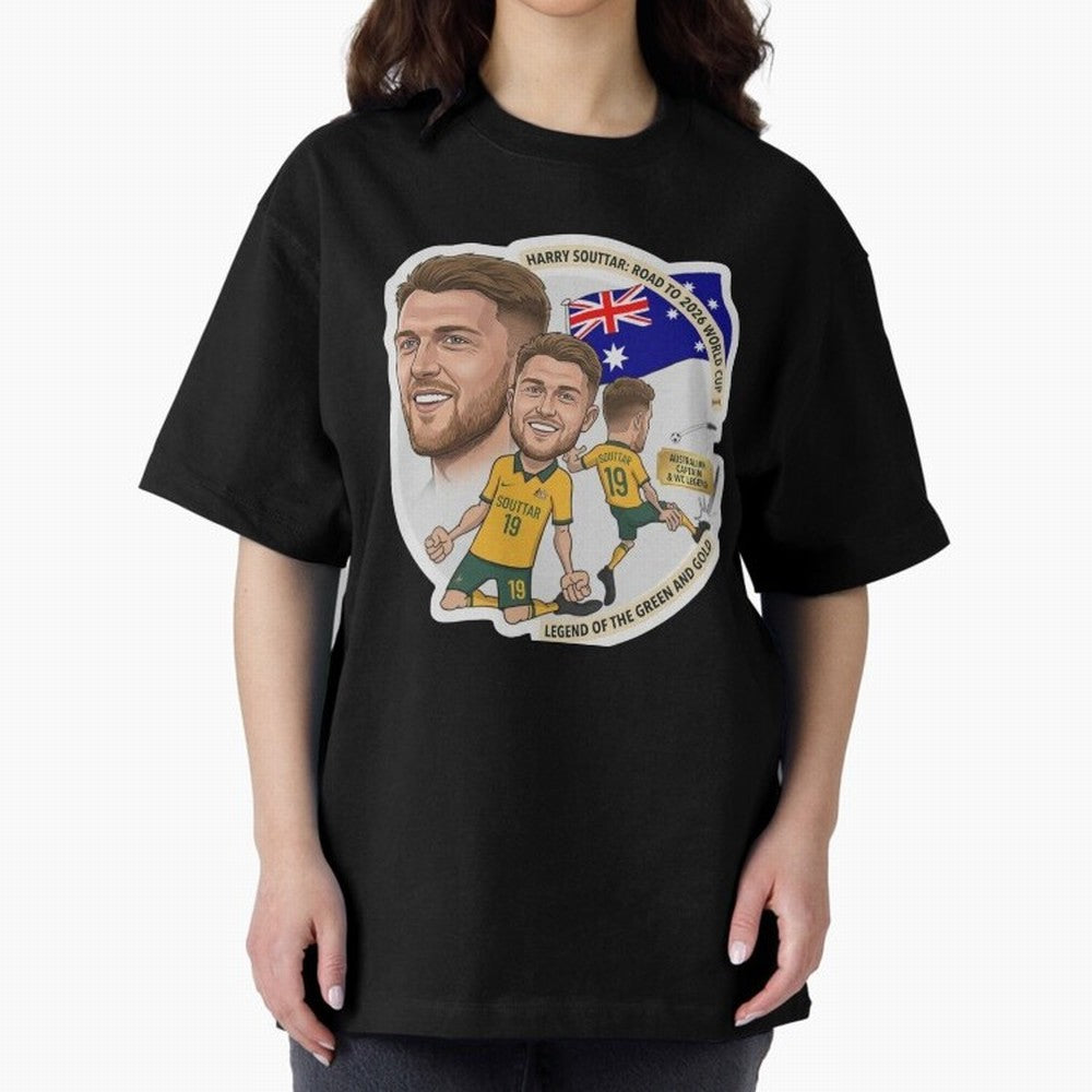 Harry Souttar Australia Football Legend Cartoon Illustration Classic T-Shirt Upgrade FIFA World Cup 2026 Connected to CR7, England Energy, Classic Soccer Heritage, Championship Pressure, Fan Loyalty and International Pride; Perfect for People Who