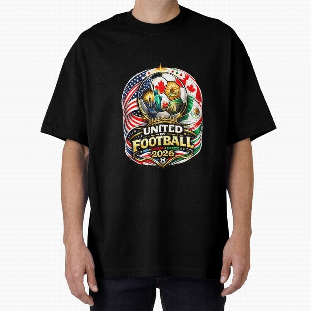 United By Football 2026 USA Canada Mexico Classic T-Shirt Bring a Vintage Feel to Global Football Passion for FIFA World Cup 2026, Filled with Messi, Argentina and Brazil, Football Passion, Legendary Performances, Festival Vibes and Supporter