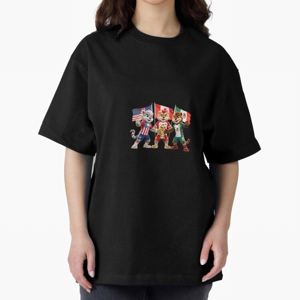 World Cup 2026 Host Nations Mascots - USA Canada Mexico Soccer Champions Classic T-Shirt Feel FIFA World Cup 2026 Group Stage Spirit, Built around Spain, Messi, Neymar and Mbappe, Stadium Chants, National Pride, Trophy Dreams and Unforgettable