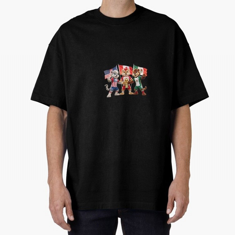 World Cup 2026 Host Nations Mascots - USA Canada Mexico Soccer Champions Classic T-Shirt Feel FIFA World Cup 2026 Group Stage Spirit, Built around Spain, Messi, Neymar and Mbappe, Stadium Chants, National Pride, Trophy Dreams and Unforgettable