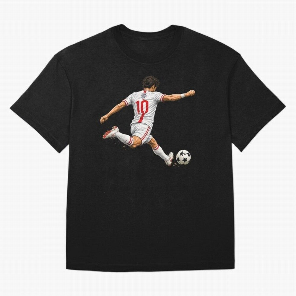 England Football Sticker Number 10 Three Lions Classic T-Shirt Share Match Day Hype around FIFA World Cup 2026, Messi and Cristiano Ronaldo, Brazil, Goal Celebration Energy, Supporter Heritage, Football Icons and Worldwide Tournament Joy; Great for