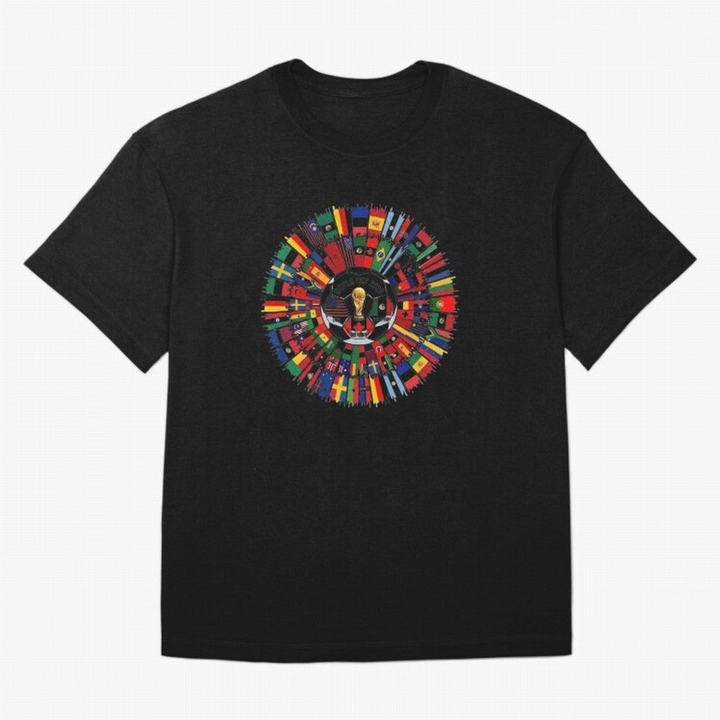 Vibrant 2026 World Cup International Flag Splash Classic T-Shirt Experience FIFA World Cup 2026 for Fans of Messi, CR7 and Mbappe and England and Germany, Bringing Champion Mindset, Group Stage Buzz, Knockout Tension and Passionate Fan Culture;