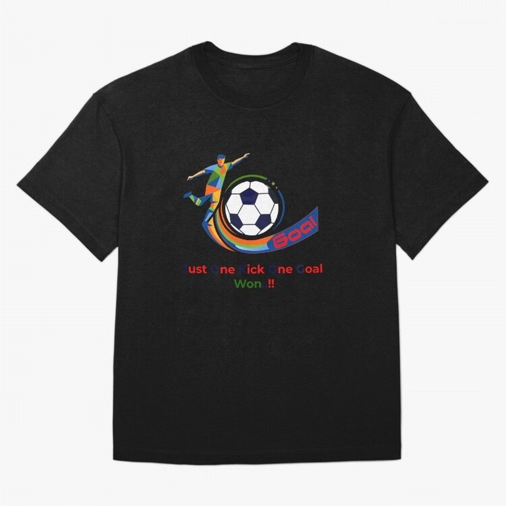 Football Striker Goal Celebration - Just One Kick Classic T-Shirt Make Game Day About FIFA World Cup 2026 USA Canada Mexico Spirit, Connected to Argentina, France and Brazil, Messi, Classic Soccer Heritage, Championship Pressure, Fan Loyalty and