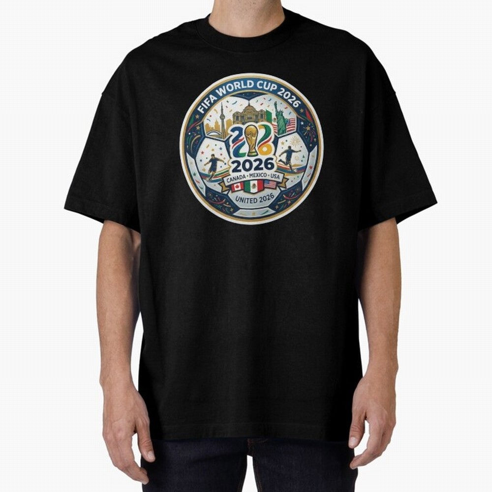 FIFA World Cup 2026 North America Commemorative Emblem Classic T-Shirt Celebrate Rivalries and Pride in FIFA World Cup 2026 Group Stage Built around Haaland and Mbappe, Portugal, Spain and Germany Energy, Sports Nostalgia, International