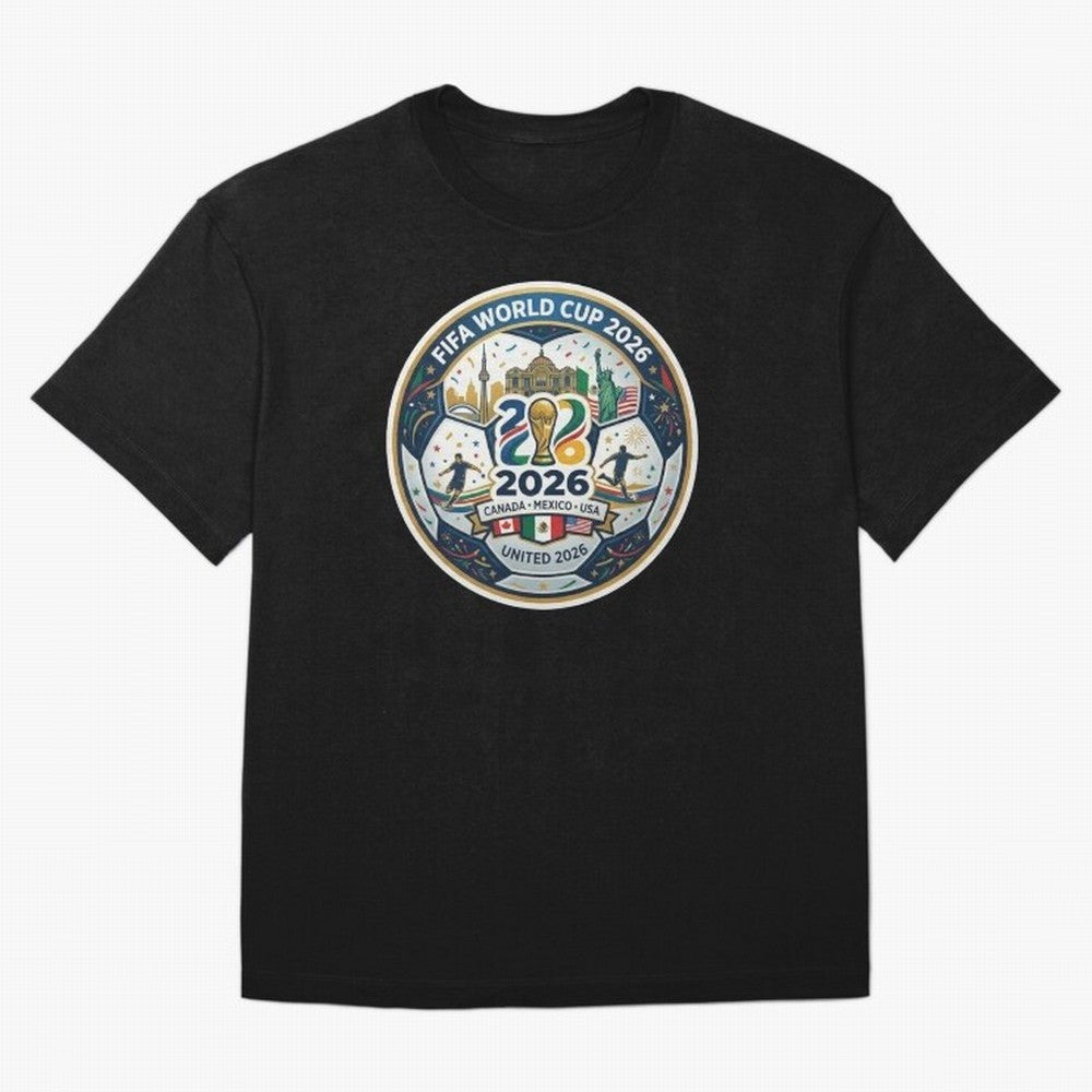 FIFA World Cup 2026 North America Commemorative Emblem Classic T-Shirt Celebrate Rivalries and Pride in FIFA World Cup 2026 Group Stage Built around Haaland and Mbappe, Portugal, Spain and Germany Energy, Sports Nostalgia, International