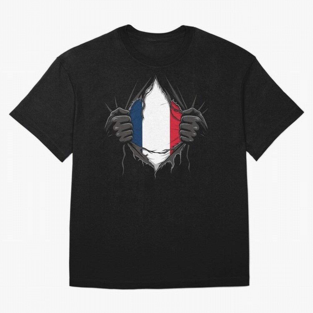 France Flag - National Team Fans Classic T-Shirt Fuel Your Fan Pride for FIFA World Cup 2026 USA Canada Mexico for Fans of Neymar, Haaland and Cristiano Ronaldo and France, Bringing Classic Soccer Heritage, Championship Pressure, Fan Loyalty and