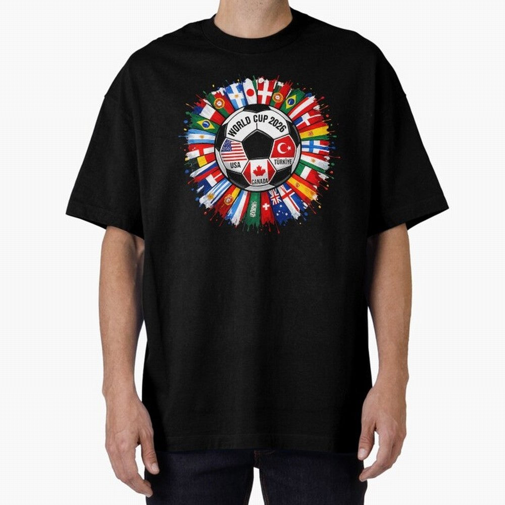 World Cup 2026 Shirt Soccer Tournament Fan Design International Flags Football Graphic Tee Sports Lover Gift Classic T-Shirt Relive the Noise and Pride of the FIFA World Cup 2026 Journey through Messi, Neymar and Mbappe Highlights, England, France