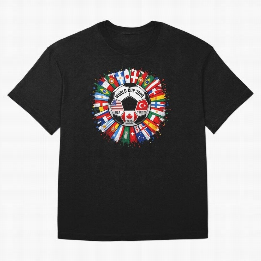 World Cup 2026 Shirt Soccer Tournament Fan Design International Flags Football Graphic Tee Sports Lover Gift Classic T-Shirt Relive the Noise and Pride of the FIFA World Cup 2026 Journey through Messi, Neymar and Mbappe Highlights, England, France