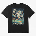 Argentina Cat World Cup 2026 ¨C Geometric Football Art Classic T-Shirt Feel FIFA World Cup 2026 USA Canada Mexico Spirit, with Brazil, Neymar, Worldwide Fan Energy, Dramatic Goals, Stadium Lights and Championship Celebrations; Made for Collectors