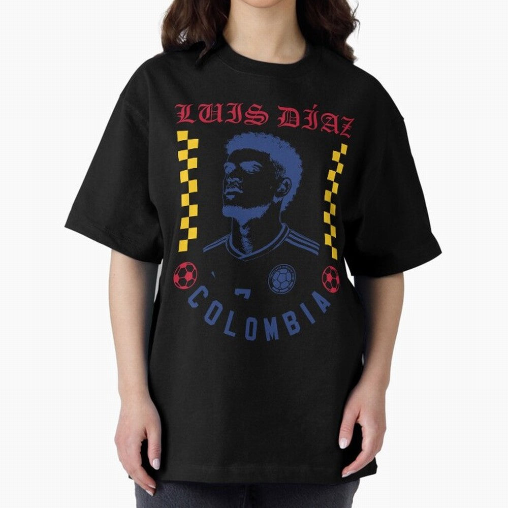 Luis D¨ªaz Colombia Soccer Star Retro Football Fan Design Classic T-Shirt Celebrate the Magic of the FIFA World Cup 2026 Journey through CR7 and Messi Highlights, Brazil Pride, Vintage Soccer Flavor, Modern Football Stars, National Flags and Final