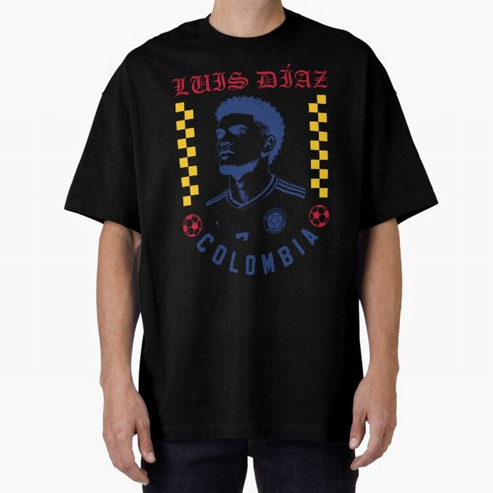 Luis D¨ªaz Colombia Soccer Star Retro Football Fan Design Classic T-Shirt Celebrate the Magic of the FIFA World Cup 2026 Journey through CR7 and Messi Highlights, Brazil Pride, Vintage Soccer Flavor, Modern Football Stars, National Flags and Final