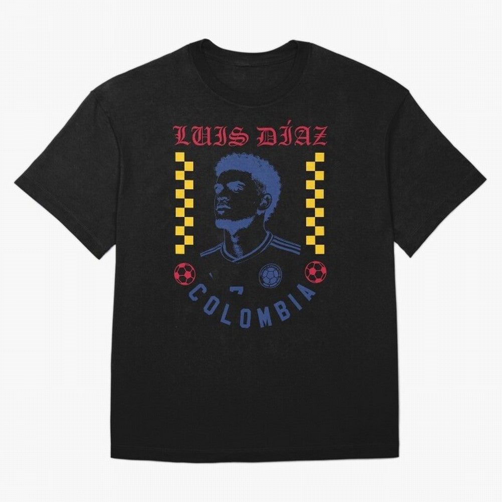 Luis D¨ªaz Colombia Soccer Star Retro Football Fan Design Classic T-Shirt Celebrate the Magic of the FIFA World Cup 2026 Journey through CR7 and Messi Highlights, Brazil Pride, Vintage Soccer Flavor, Modern Football Stars, National Flags and Final