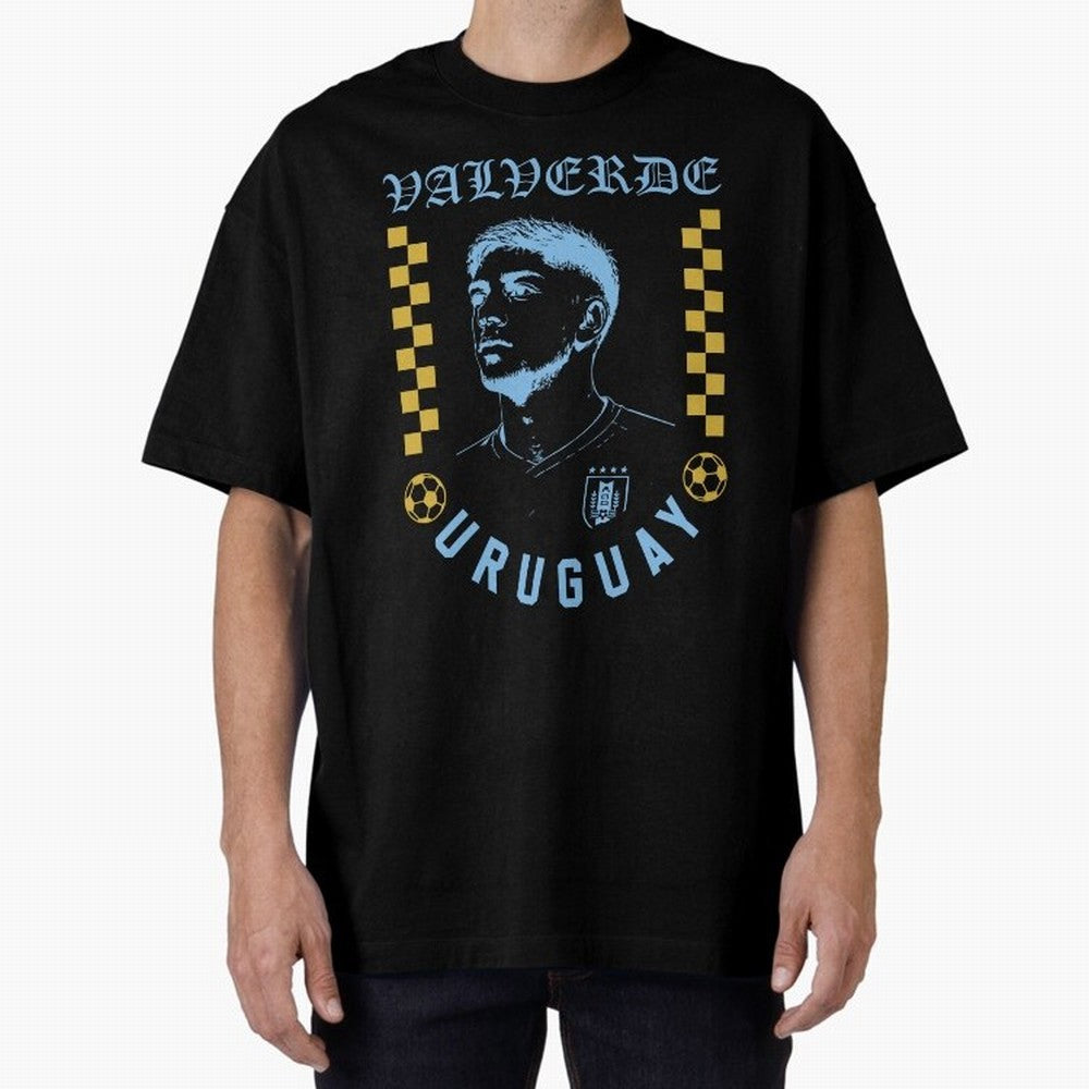 Valverde Uruguay Soccer Star Retro Football Fan Design Classic T-Shirt Build FIFA World Cup 2026 Group Stage Inspired by Messi, Neymar and Mbappe, Netherlands Energy, Vintage Soccer Flavor, Modern Football Stars, National Flags and Final Night