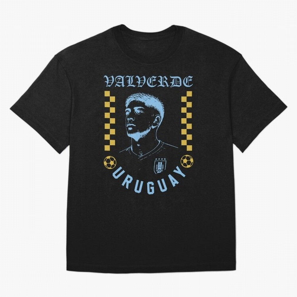 Valverde Uruguay Soccer Star Retro Football Fan Design Classic T-Shirt Build FIFA World Cup 2026 Group Stage Inspired by Messi, Neymar and Mbappe, Netherlands Energy, Vintage Soccer Flavor, Modern Football Stars, National Flags and Final Night