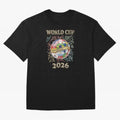 2026 World Cup Soccer Ball Flags - Global Football Championship Celebration Classic T-Shirt Step into FIFA World Cup 2026 USA Canada Mexico for Fans of Mbappe and England, Bringing Goal Celebration Energy, Supporter Heritage, Football Icons and