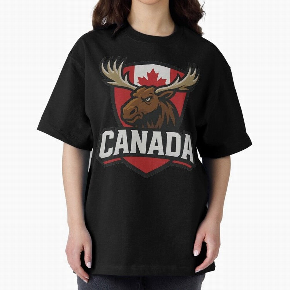 Canada Moose Sports Logo T-Shirt ¨C Canadian Flag Maple Leaf Emblem | 2026 World Cup Supporter Classic T-Shirt Show Match Day Excitement for FIFA World Cup 2026 Group Stage Spirit, Celebrating Spain, Mbappe, Soccer Culture, Superstar Moments,